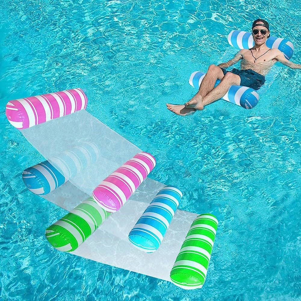 3 Pack Upgrated XL Water Pool Floats, 4-in-1 (Hammock, Saddle, Lounge Chair, Drifter) Multi-Purpo... | Amazon (US)