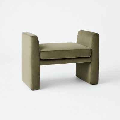 Vernon Ottoman Olive Green Velvet - Threshold™ designed with Studio McGee | Target