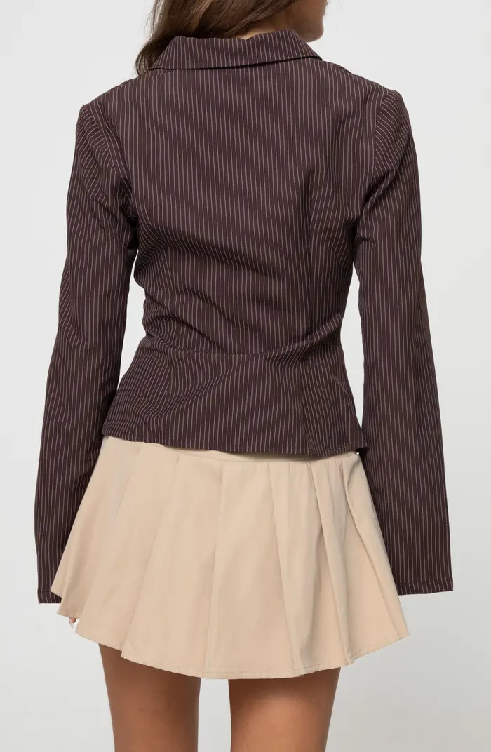 Princess Polly Anni Pinstripe Button-Up Shirt | Nordstrom | Nordstrom