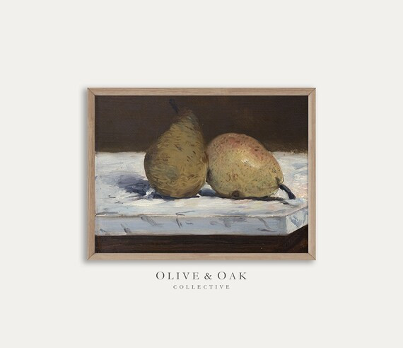 Vintage Kitchen Art Print / Pear Still Life Painting / Kitchen Decor PRINTABLE / #375 | Etsy (US)