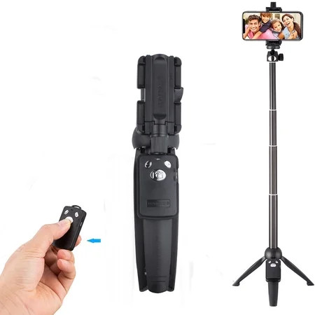 FeelGlad 39-Inch Extendable Height Remote Bluetooth Selfie Stick, Tripod Monopod Selfie Stick with B | Walmart (US)