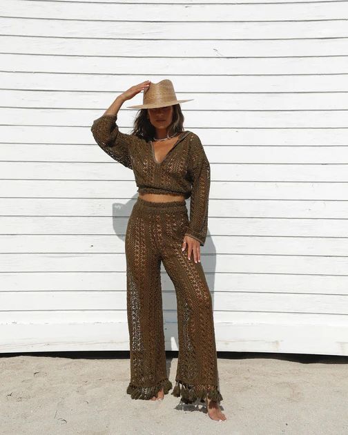 Stevie Crochet Wide Leg Pants | VICI Collection