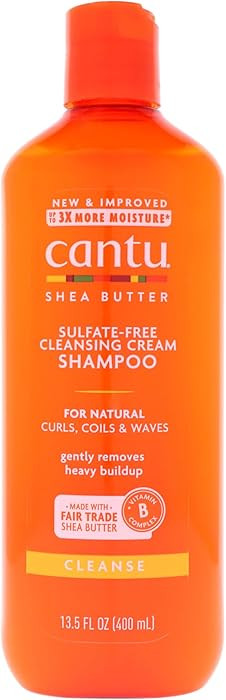Cantu Sulfate-Free Cleansing Cream Shampoo with Shea Butter for Natural Hair, 13.5 oz | Amazon (US)