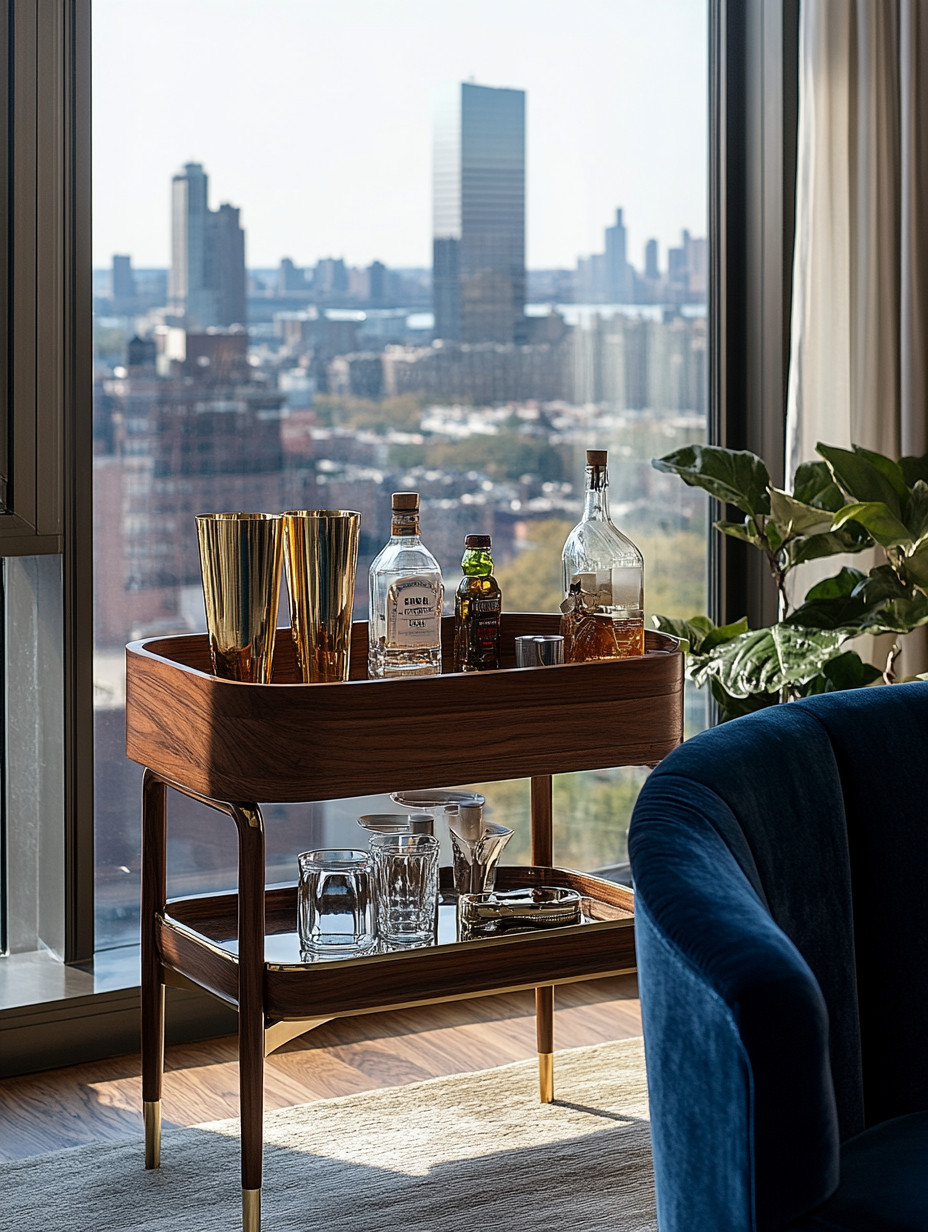 A wooden bar cart is a true must-have in a modern home, blending function with timeless style. Warm wood tones add depth and softness, while clean lines keep the look refined and contemporary. Styled with beautiful glassware and a few curated bottles, a bar cart becomes more than a serving piece—it turns into a decorative accent that elevates a living room, dining area, or window corner. Easy to move and endlessly versatile, it works just as well for entertaining guests as it does for everyday styling. A well-designed wooden bar cart brings warmth, elegance, and a sense of intentional living into your space.
#barcart #modernhome #quietluxury 

 #LTKHome