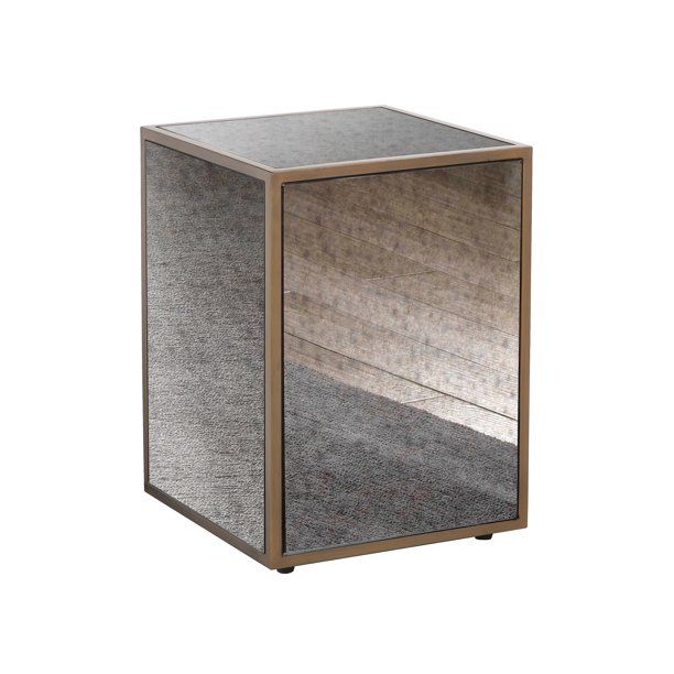 TOV Furniture Lana Mirrored Iron Side Table by Inspire Me! Home Décor | Walmart (US)