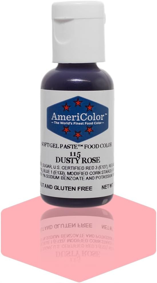 AmeriColor Dusty Rose Soft Gel Paste Food Color, .75 oz | Amazon (US)