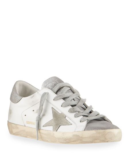 Golden Goose Superstar Metallic Suede Sneakers | Neiman Marcus