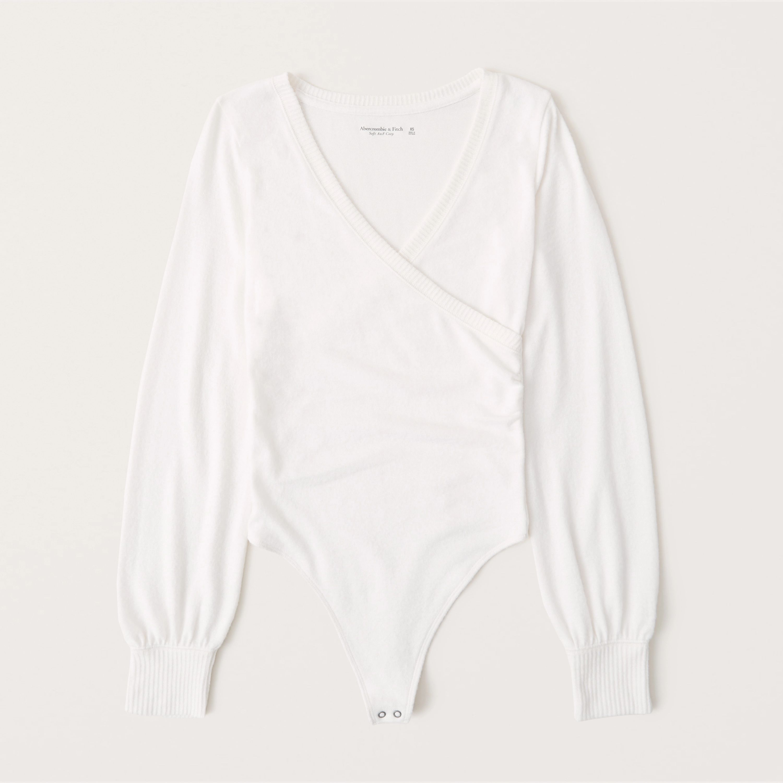 Long-Sleeve Cozy Wrap Bodysuit | Abercrombie & Fitch (US)