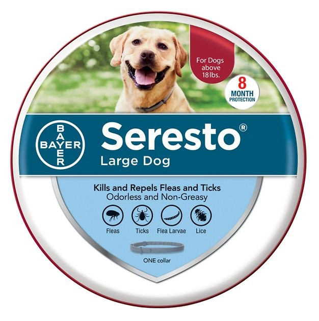 Seresto Flea & Tick Collar for Dogs, over 18 lbs, 1 Collar (8-mos. supply) | Chewy.com