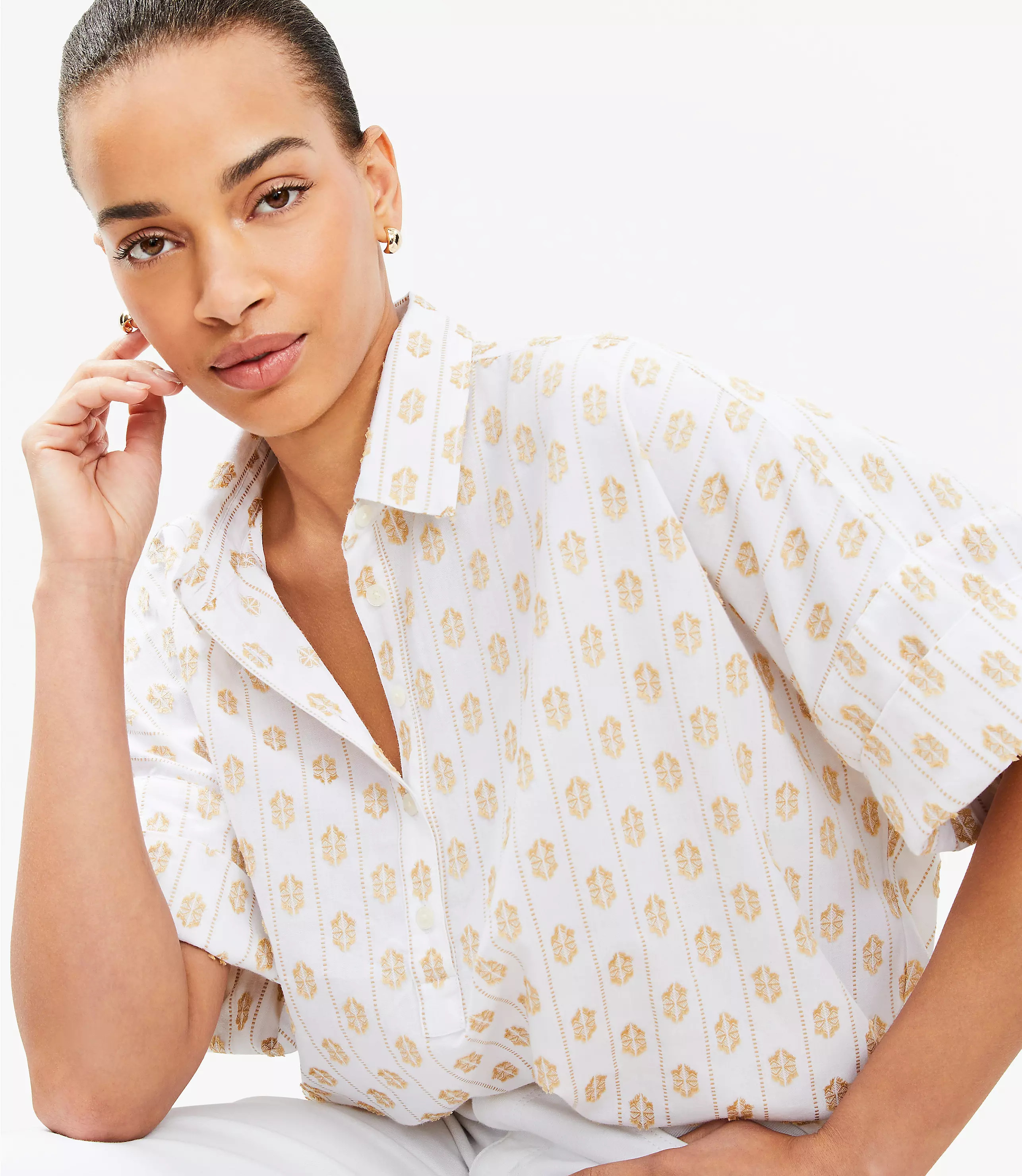 Clip Everyday Henley Dolman Shirt | LOFT