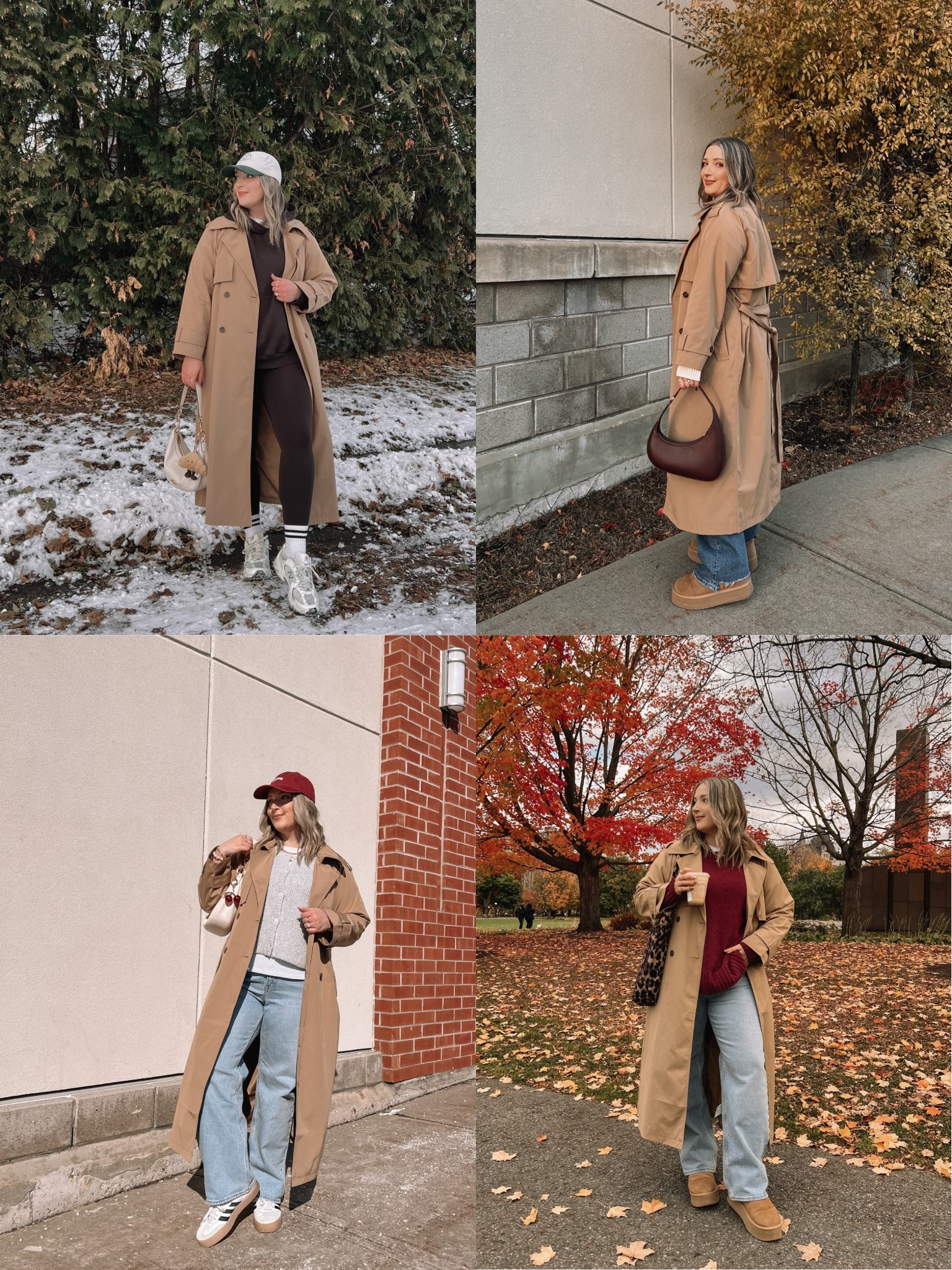 My Abercrombie classic trench coat is such a good staple piece! I wear L. Wearing 32 in the jeans, L in brown leggings, M in matching hoodie, L in burgundy sweater. Ugg look for less boots are TTS, sized down in New Balance and Adidas sneakers


#LTKmidsize #LTKstyletip #LTKsale