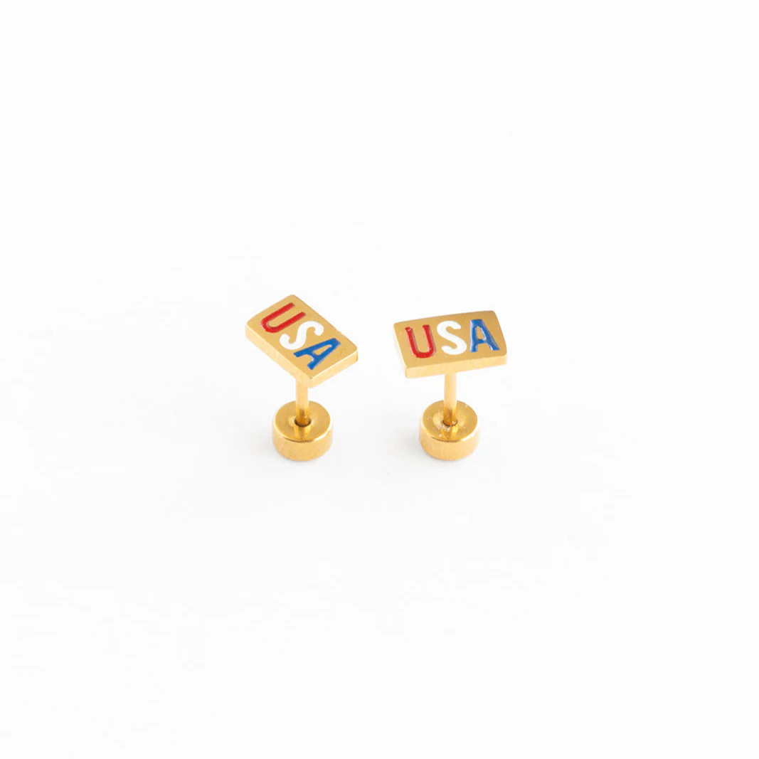 USA Stud Earrings | Pip Pop Post
