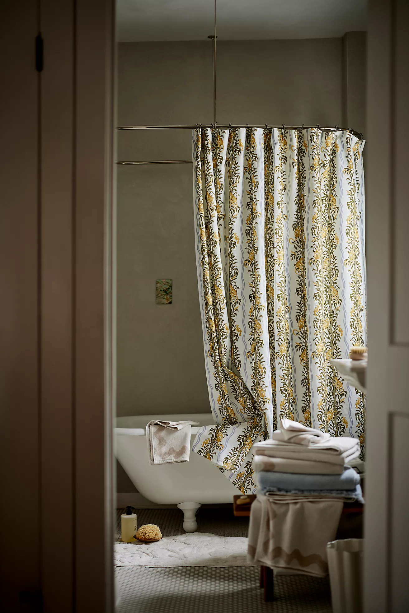 Sara Organic Cotton Shower Curtain | Anthropologie (US)
