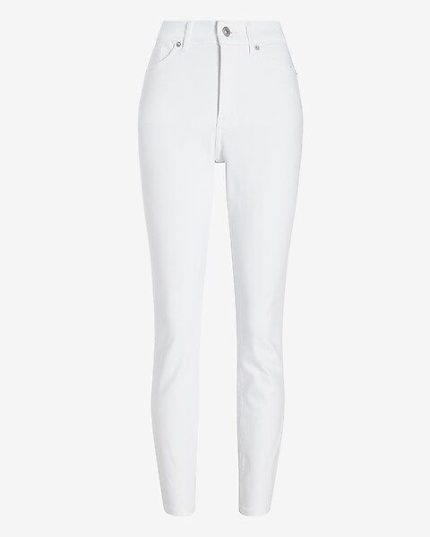 Curvy High Waisted White Supersoft Skinny Jeans | Express