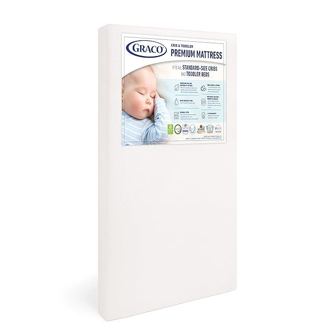 Graco Premium Foam Crib & Toddler Mattress – GREENGUARD Gold and CertiPUR-US Certified, 100% Ma... | Amazon (US)