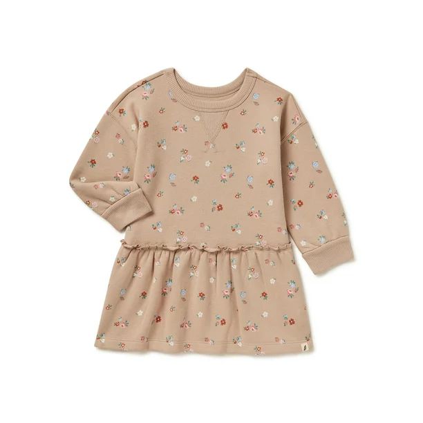 easy-peasy Baby and Toddler Girls' Print Sweatshirt Dress, Sizes 12 Months-5T | Walmart (US)