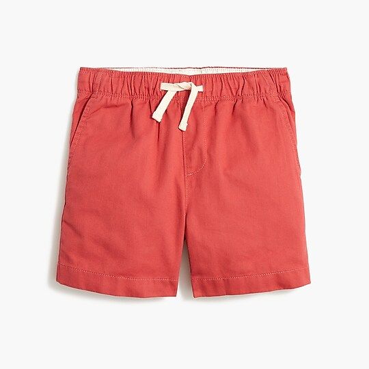 Boys' drawstring twill dock short | J.Crew Factory