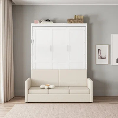 Queen Size Murphy Bed Wall Bed With Cushion | Wayfair North America