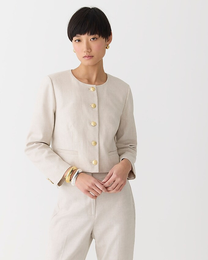 Louisa lady jacket in stretch linen blend | J. Crew US