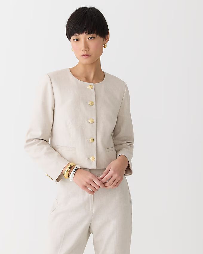 Louisa lady jacket in stretch linen blend | J.Crew US