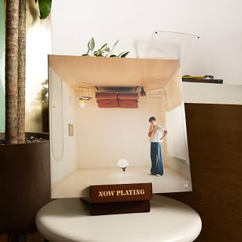 Now Playing Vinyl Record Stand: Classic Wood Now Playing Record Holder Stand - Vinyl Now Playing ... | Amazon (US)