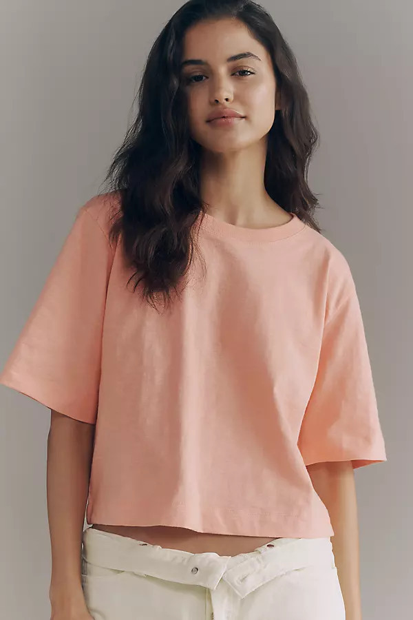 Corey Short-Sleeve Boxy Tee by Maeve | Anthropologie (US)