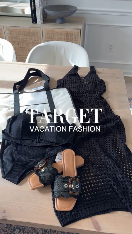 Target vacation fashion, vacation outfit, swim suit, swimsuit cover up, sandals, target shoes, 

#LTKswim #LTKstyletip #LTKVideo