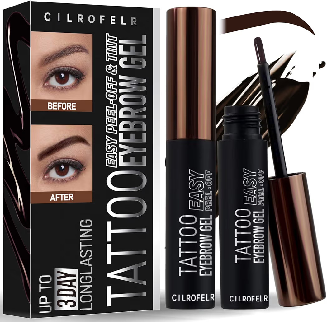Cilrofelr Tattoo Peel Off Eyebrow Gel, Easy Tattoo Brow Peel Off Gel, Last Up to 3 Days, Waterpro... | Amazon (US)