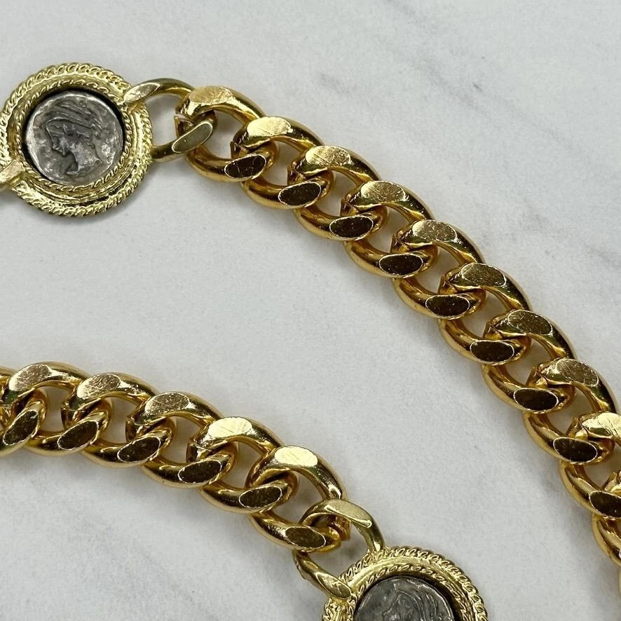 The Limited Vintage Coin Belly Body Metal Chain Link Belt Size Small S Medium M | eBay US