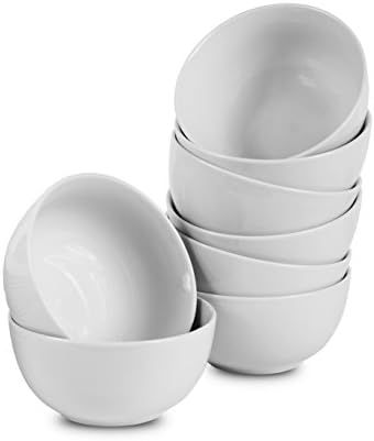 Klikel 8 Pack 18oz White Round Soup Bowls - 5.5-inch (18oz) Classic Solid Coupe Style Porcelain D... | Amazon (US)