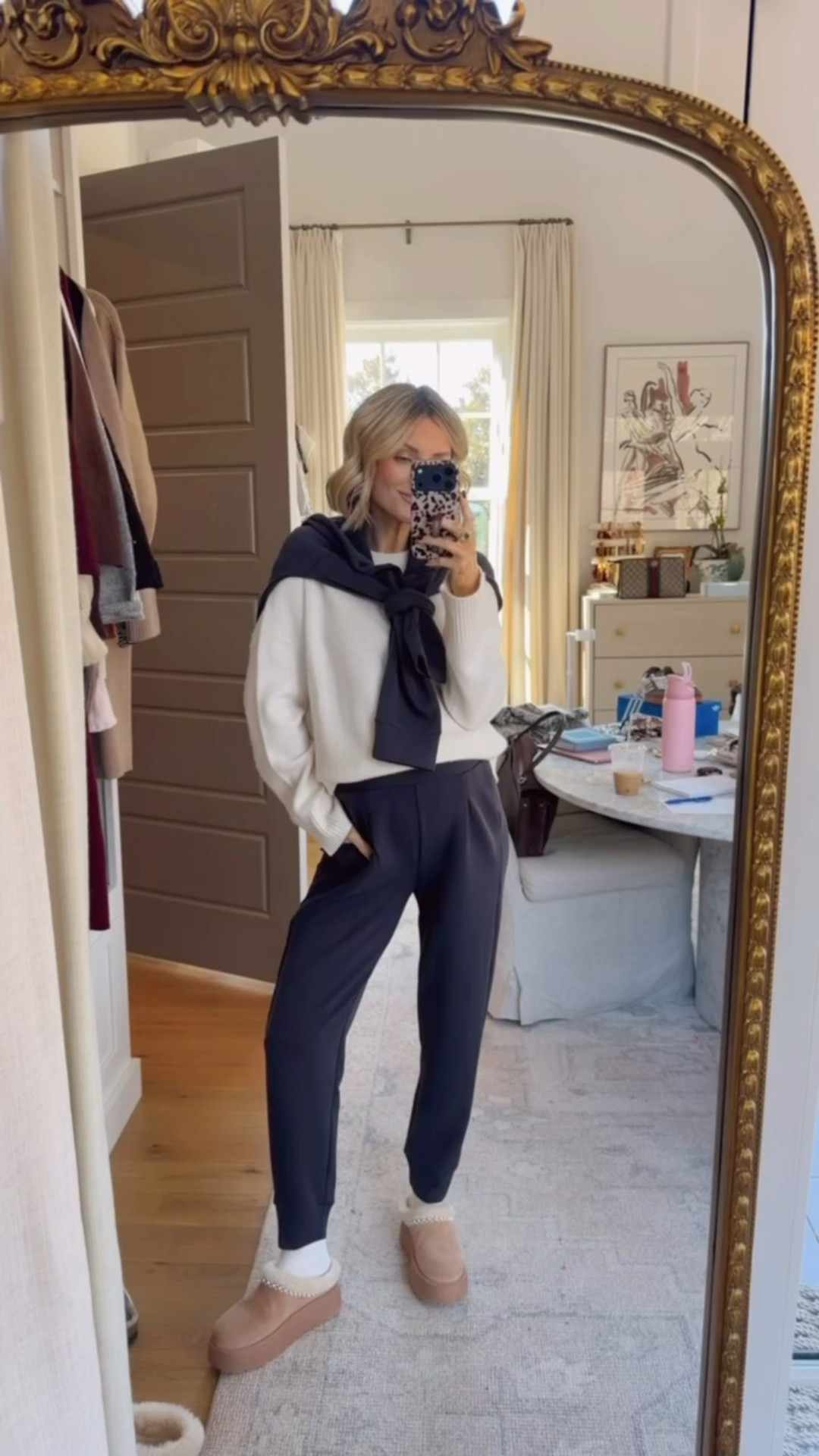 This Walmart set is so good! I shared it yesterday, but I have it on today! Just wearing it with my staple cream sweater from Quince! Wearing S in sweater & M in the joggers!

Loverly Grey, loungewear, athleisure, travel outfit, cream sweater, matching set, Walmart, Quince 

#LTKTravel #LTKSeasonal