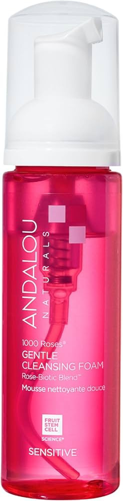 Andalou Naturals 1000 Roses Gentle Cleansing Foam | Foaming Face Wash with Rose Stem Cells & Orga... | Amazon (US)