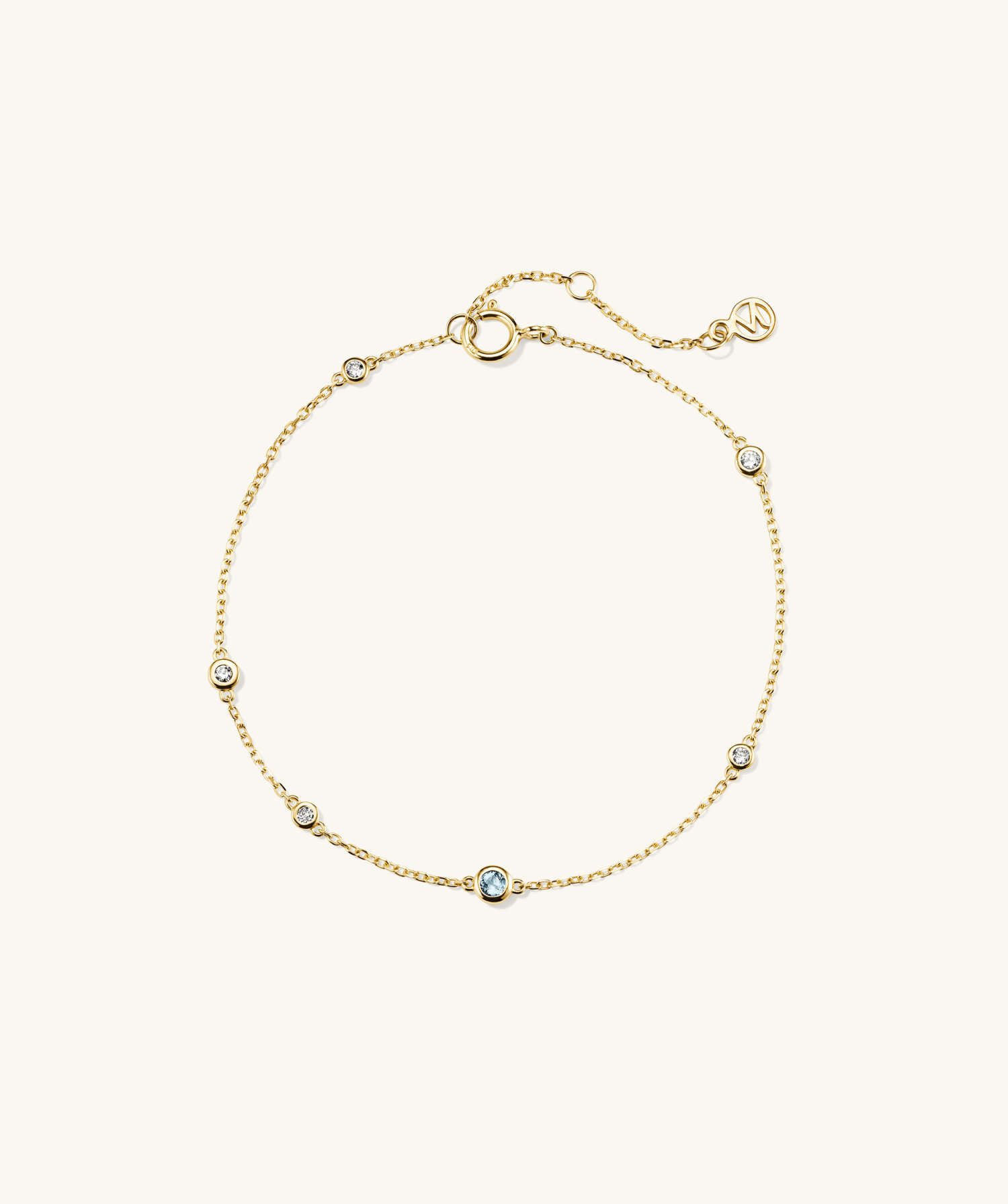 Multi Gemstone Station Bracelet | Mejuri Fine Crew