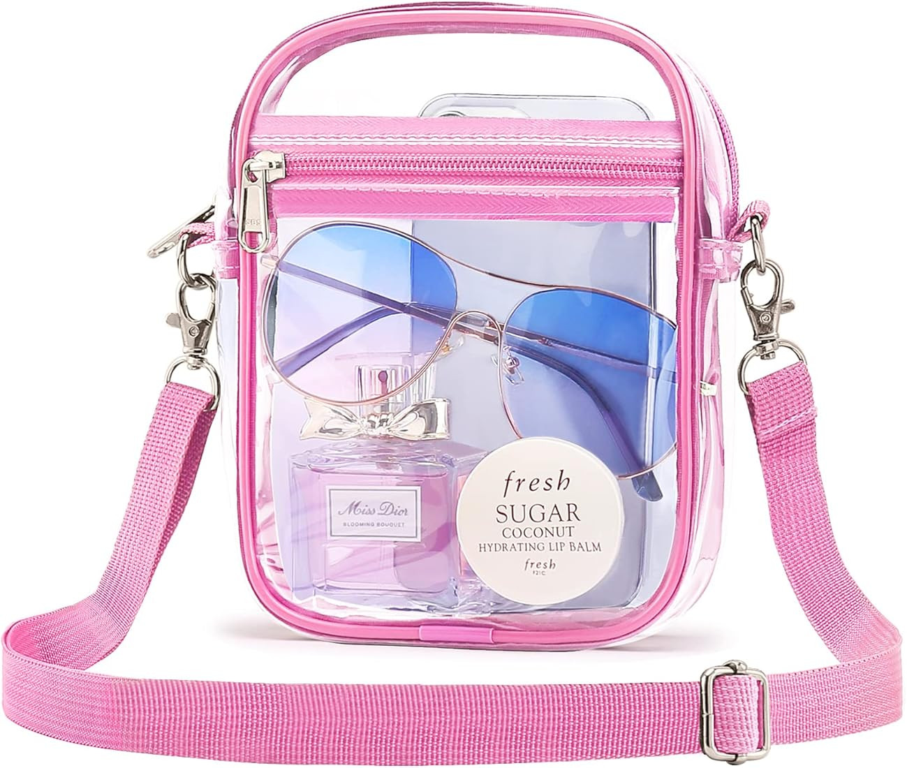 Mossio Clear Crossbody Bag Stadium Approved, Transparent Messenger Shoulder Bag for Concert, Beac... | Amazon (US)