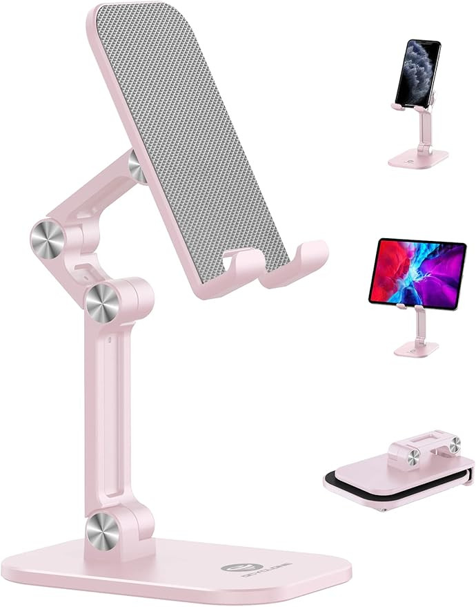 OCYCLONE Phone Stand, Adjustable Height and Angle Foldable Cell Phone Stand Holder for Desk, Tall... | Amazon (US)