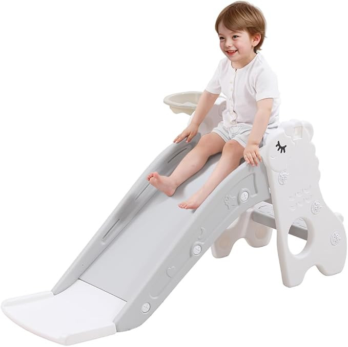 Indoor Slide for Kids Age 1-3 - Toddler Slide Indoor Baby Slide with Climber Ball Pit Slide in Pe... | Amazon (US)