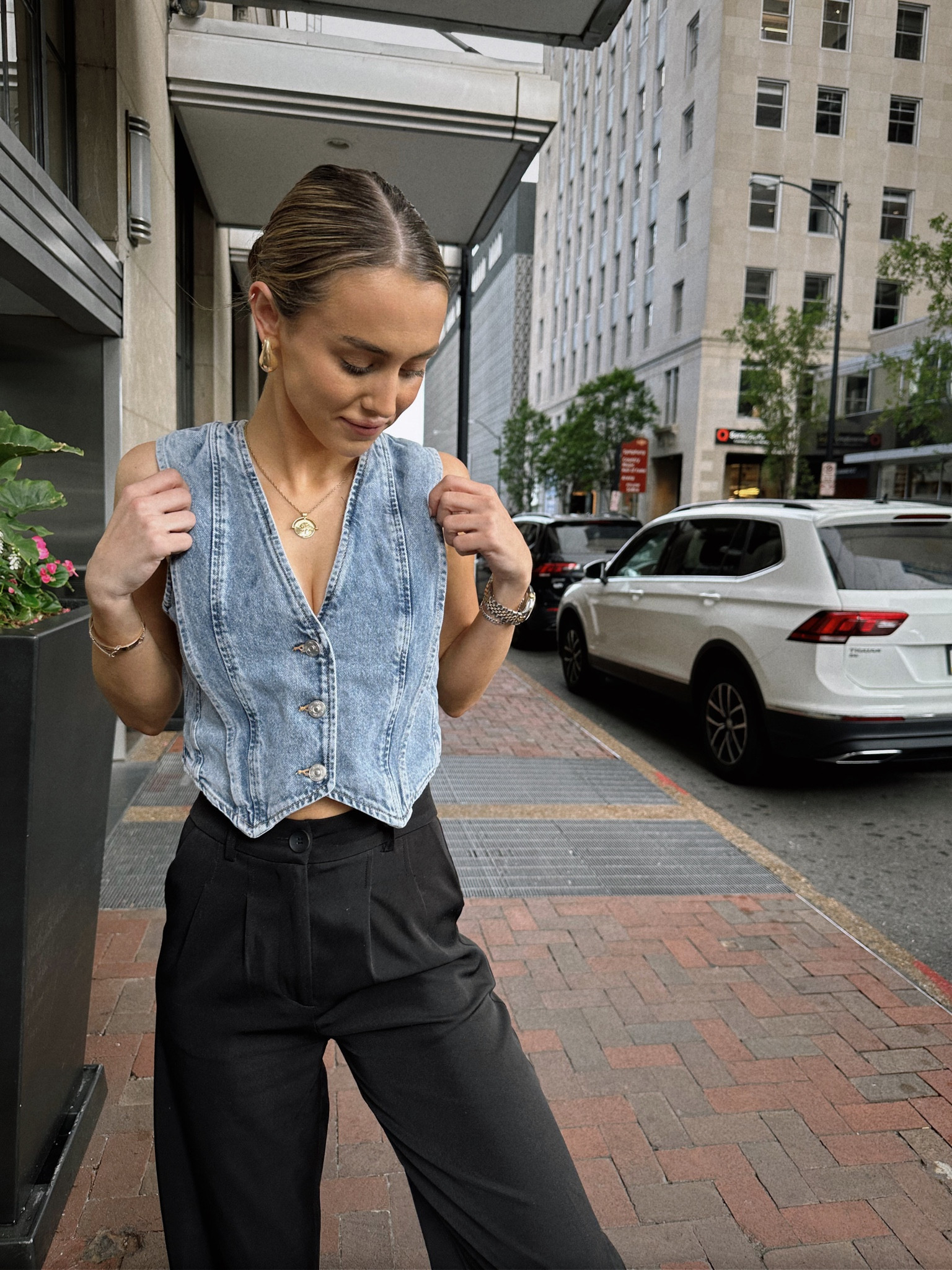 Denim Vest in Timeless curated on LTK