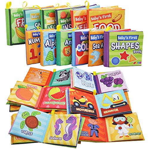 Baby Bath Books,Nontoxic Fabric Soft Baby Cloth Books,Early Education Toys,Waterproof Baby Books for | Amazon (US)