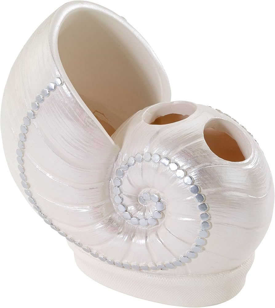 Avanti Linens - Toothbrush Holder, Seashell Inspired Bathroom Accessories, Guest Bathroom Essenti... | Amazon (US)
