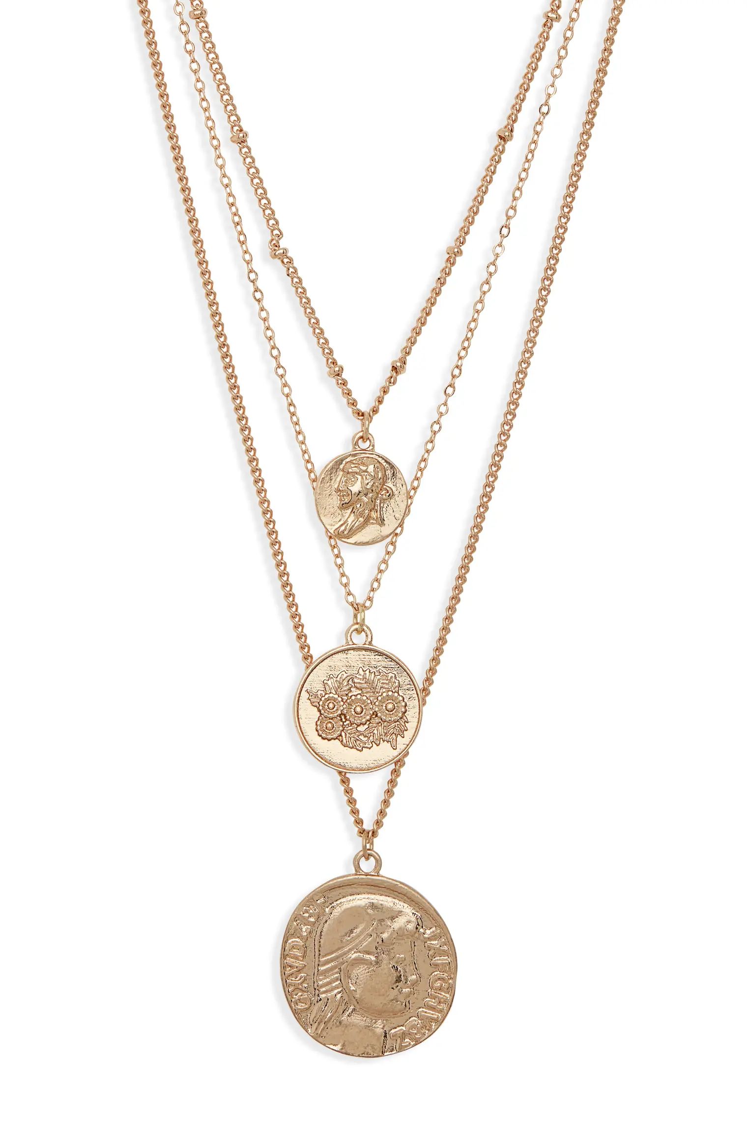 Set of 3 Medallion Pendant Necklaces | Nordstrom