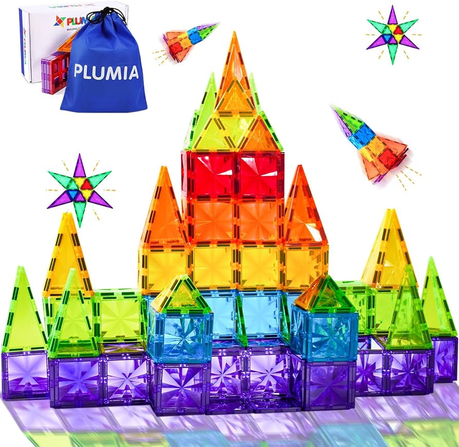 Magnetic Tiles Kids Toys, STEM Magnetic Blocks Building Toys for Boys and Girls, Colorful Diamond... | Amazon (US)