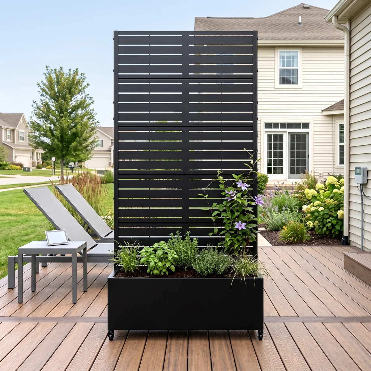 Eulau Metal Planter Box with Wheels | Wayfair North America
