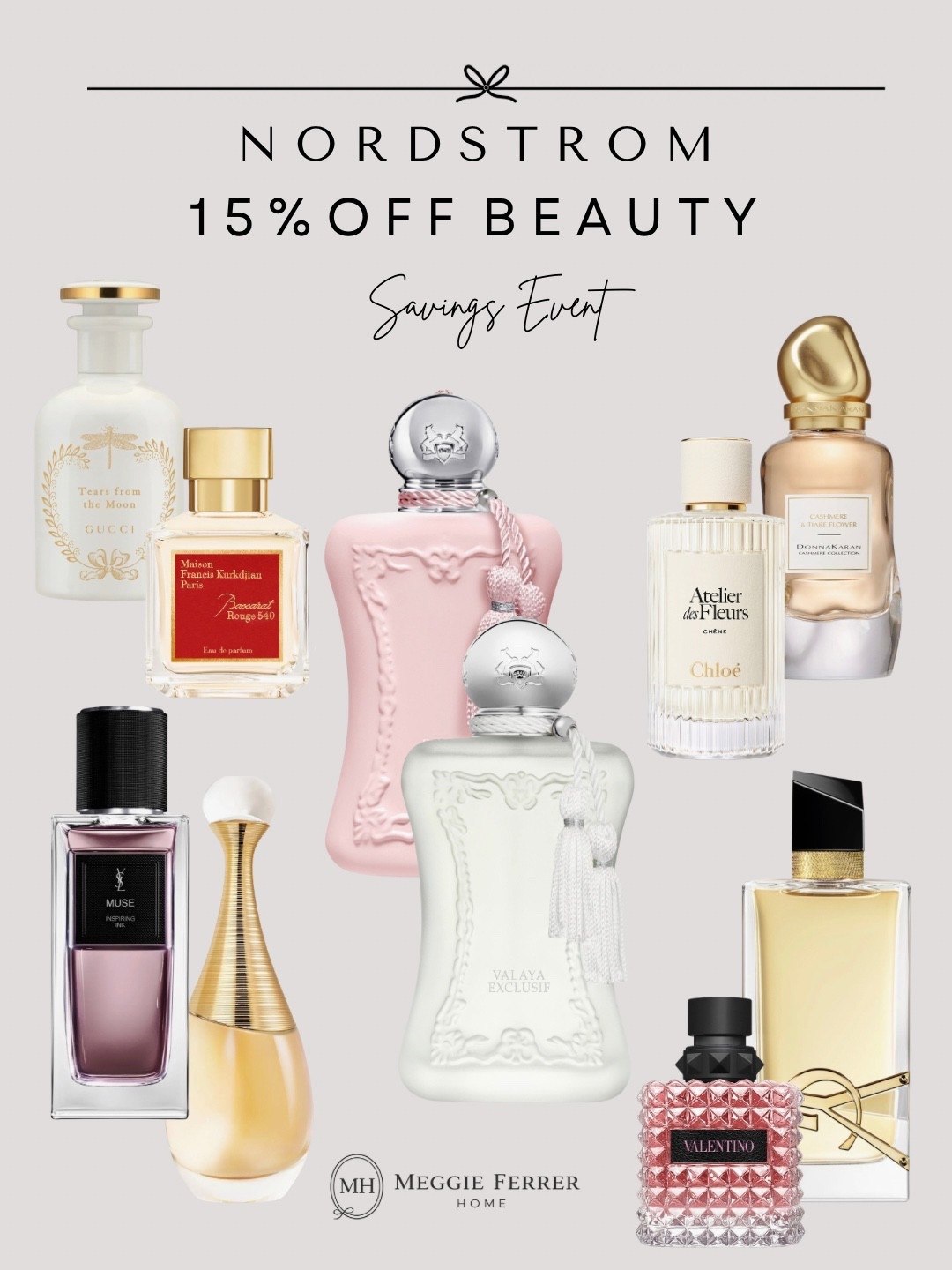 Your sign to grab that perfume on your wishlist 🤎 Nordstrom’s 15% off beauty event ends TONIGHT!

I rounded up designer fragrances that would look so pretty on your vanity—from Parfums de Marly to YSL and Baccarat Rouge 540. A little luxury for less!!! ✨

Tap below to shop these fragrance finds before the sale ends!

#LTKBeauty #LTKSaleAlert
