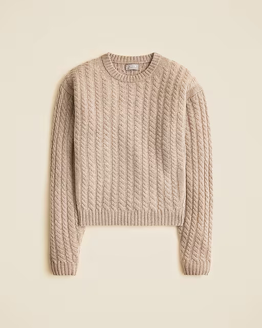 Perfect cashmere cable-knit crewneck sweater | J. Crew US