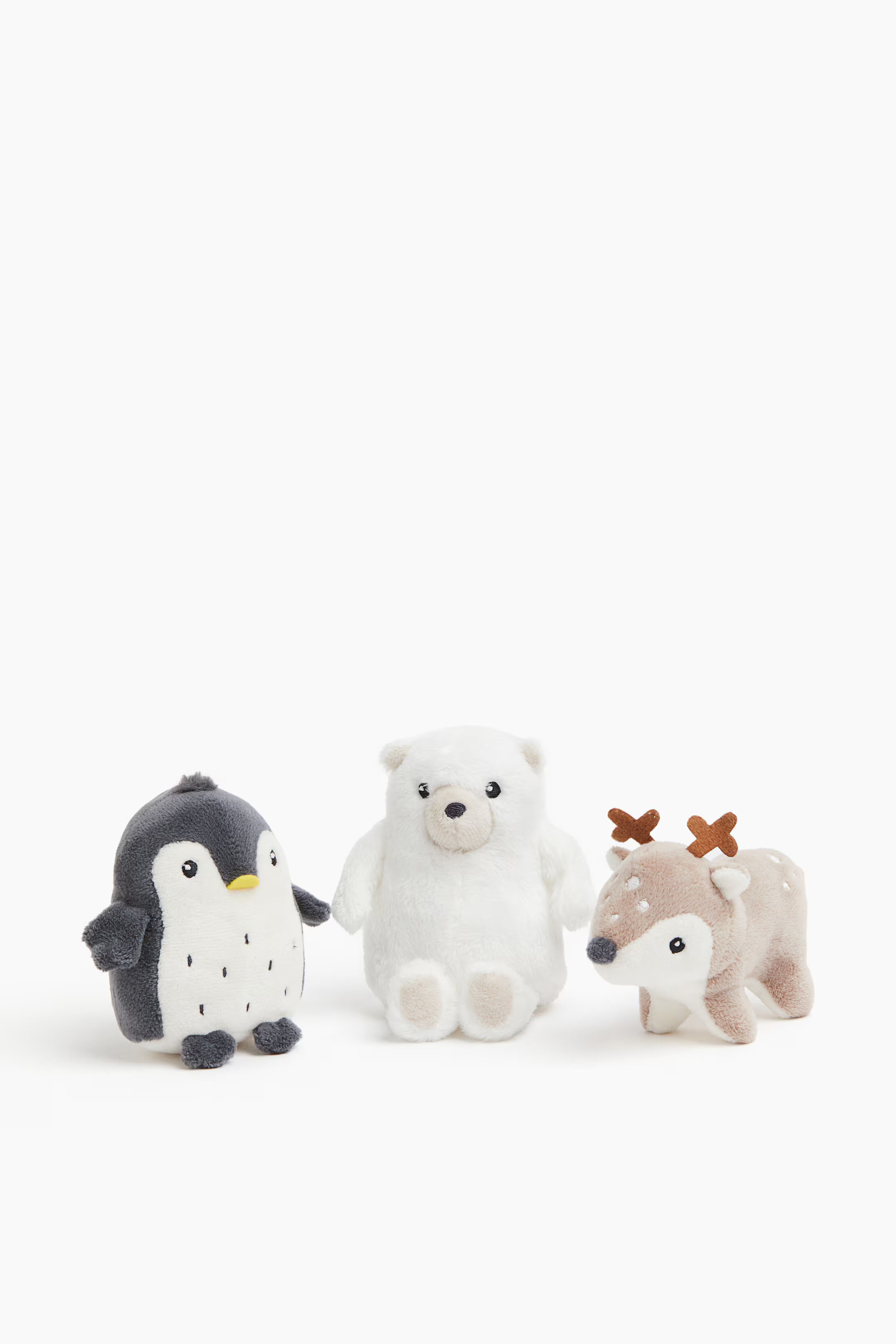 3-pack Soft Toys - White/animals - Home All | H&M US | H&M (US + CA)