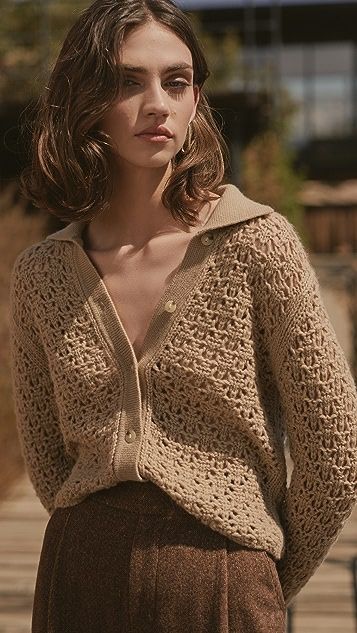 Crochet Button Cardigan | Shopbop