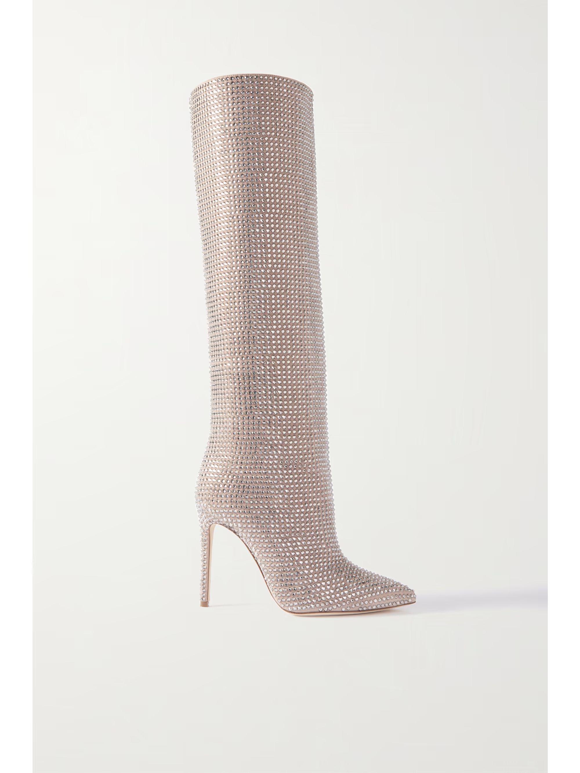 PARIS TEXASHolly crystal-embellished suede knee boots | NET-A-PORTER (UK & EU)