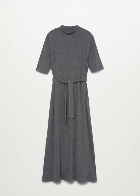 Belt ribbed dress | MANGO (US)