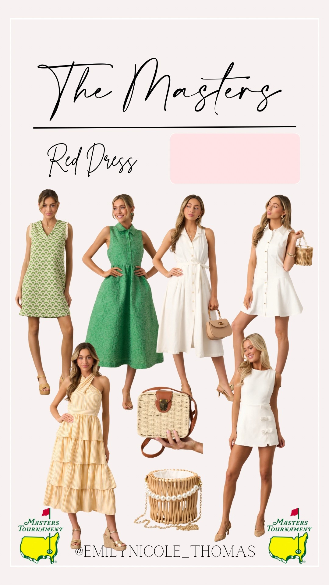 The Masters Outfits ⛳️

Red Dress Boutique, green dresses, white dresses, spring dresses, summer dresses, The Masters dresses, The Masters golf tournament, Easter dresses, rattan purse, & handbags 

#LTKItBag #LTKSeasonal #LTKStyleTip
