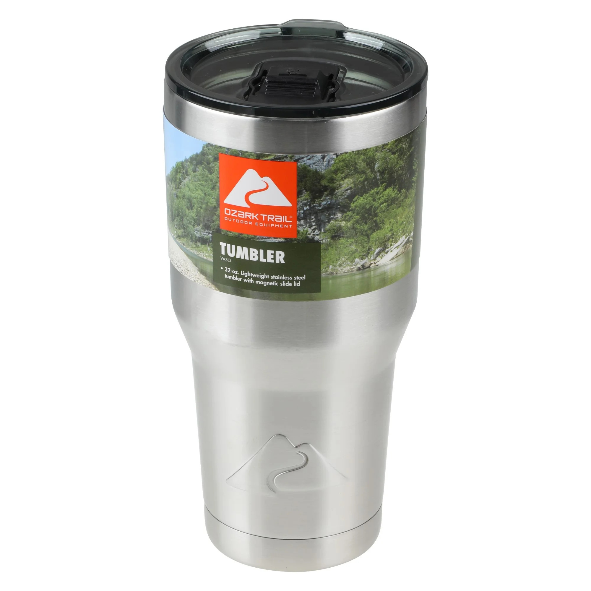 Ozark Trail 32 oz Vacuum Insulated Stainless Steel Tumbler-Silver | Walmart (US)